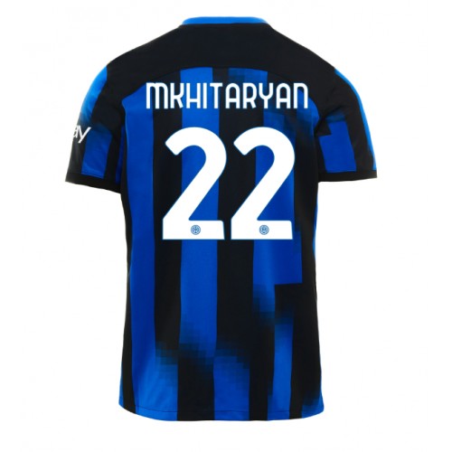 Moški Nogometni dresi Inter Milan Henrikh Mkhitaryan #22 Domači 2023-24 Kratek Rokav